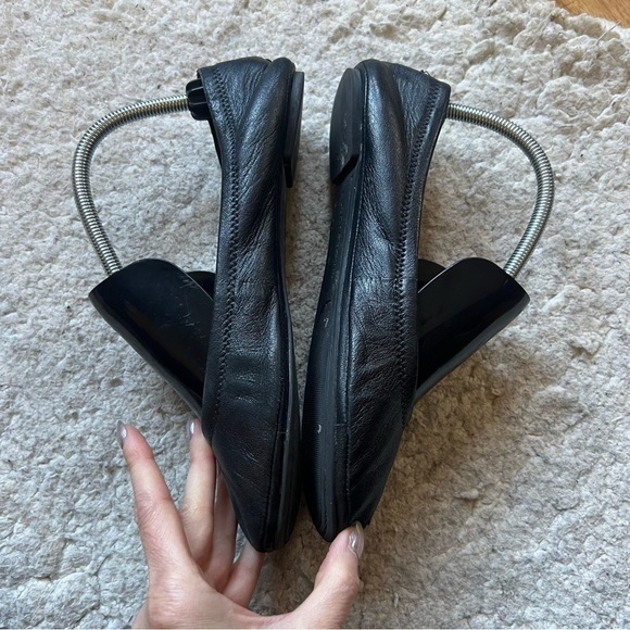 Lucky Brand Solid Black Leather Erin BALLET FLAT SZ 8 - Picture 4 of 10